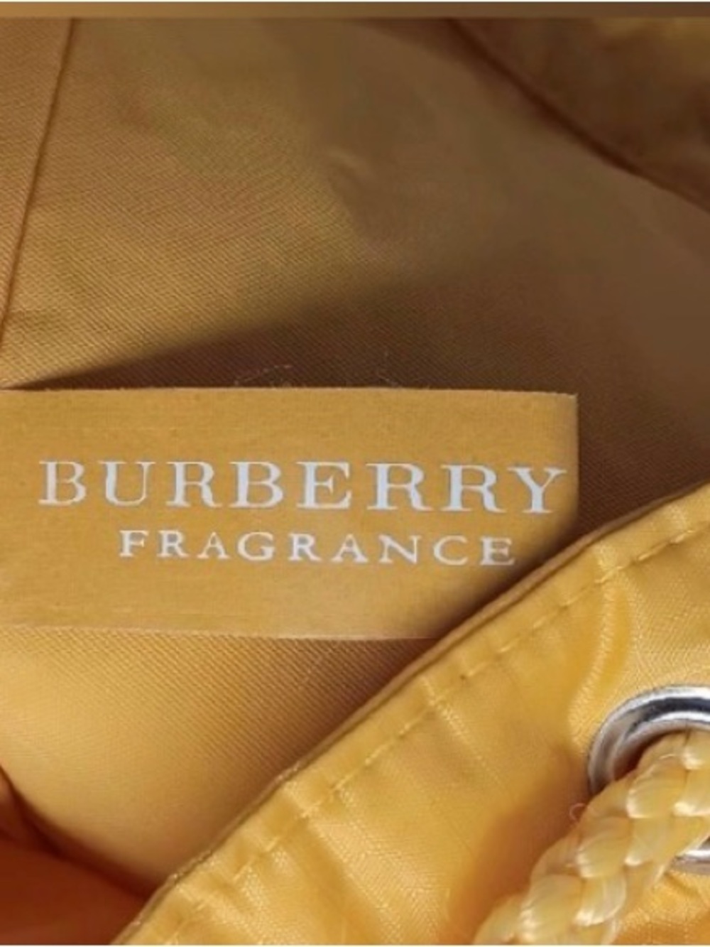 Burberry vibrant yellow drawstring backpack/barrel bag - Picture 5 of 7